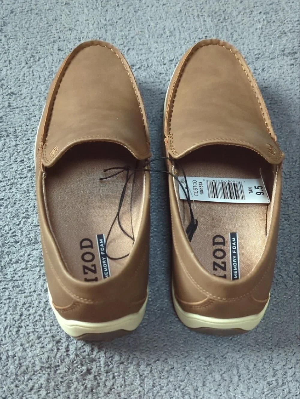 Izod Men's Memory Foam Seapoint Tan Slip-On Loafers